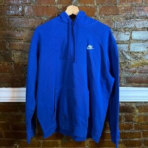Nike Royal Blue Fleece Sportswear Hoodie, Size Medium Comes Exactly As Shown